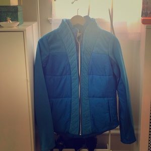 Lululemon Blue Quilted Fleece Lined Jacket